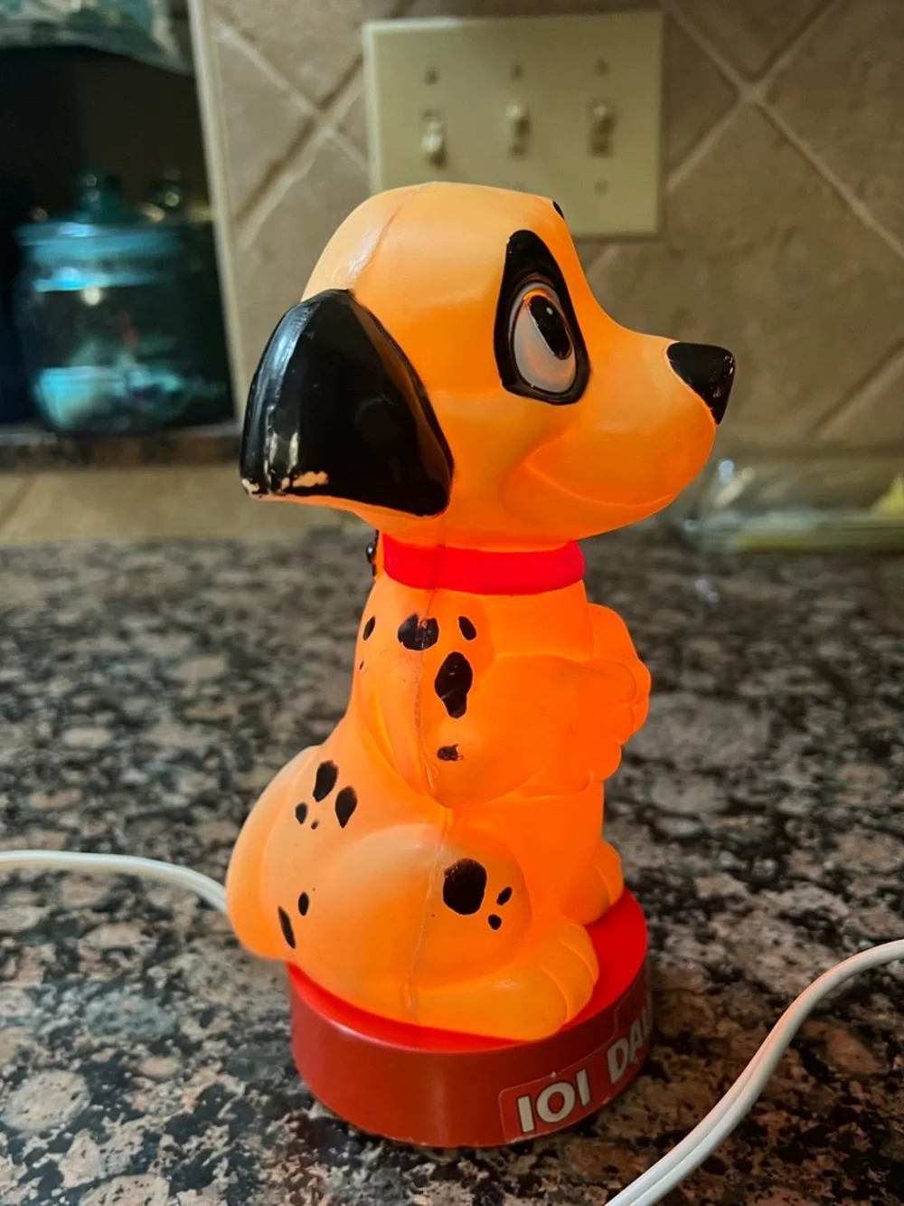 Vintage Disney 101 Dalmatians Puppy Night Light‎ Lamp Works